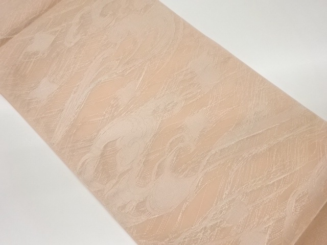 落陽織物製　紗 波千鳥模様織出し袋帯